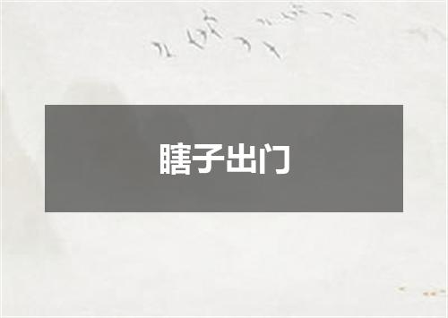 瞎子出门
