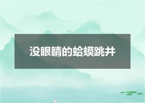 没眼睛的蛤蟆跳井