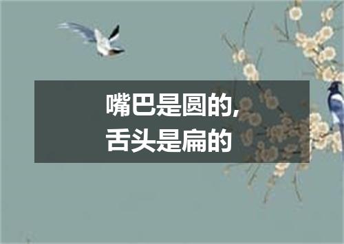 嘴巴是圆的,舌头是扁的