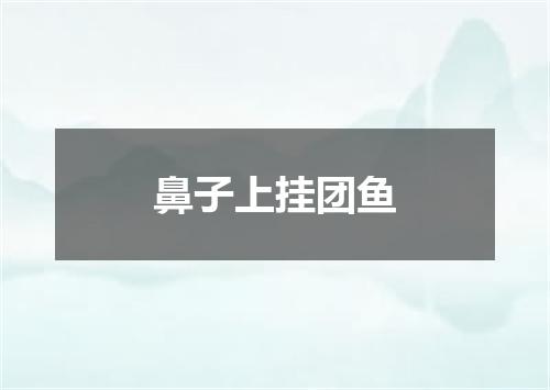 鼻子上挂团鱼