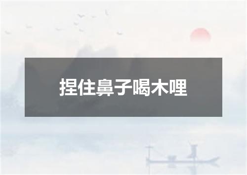 捏住鼻子喝木哩