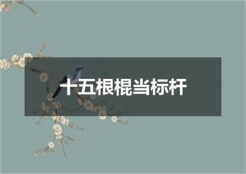 十五根棍当标杆