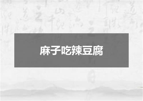 麻子吃辣豆腐