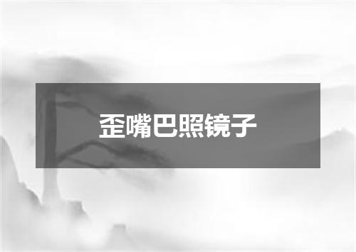 歪嘴巴照镜子