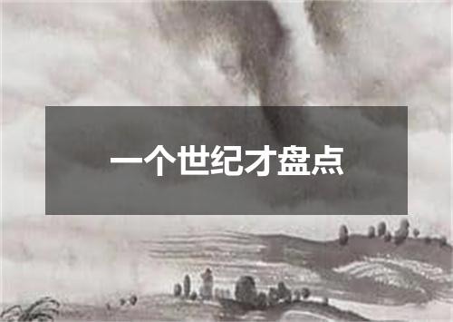 一个世纪才盘点