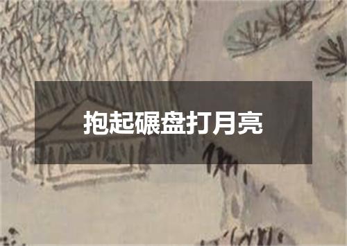 抱起碾盘打月亮