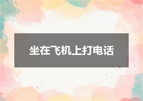 坐在飞机上打电话
