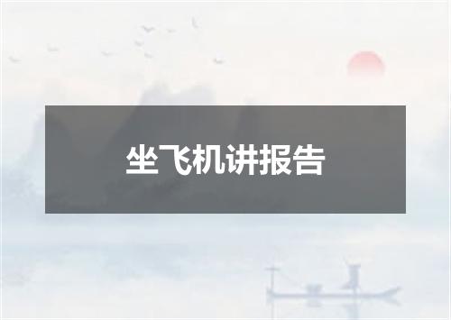 坐飞机讲报告