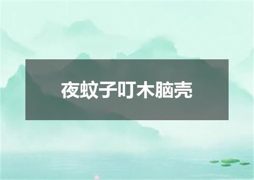 夜蚊子叮木脑壳