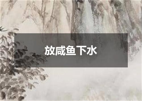 放咸鱼下水
