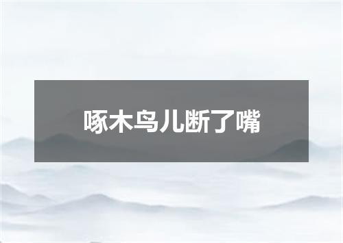 啄木鸟儿断了嘴