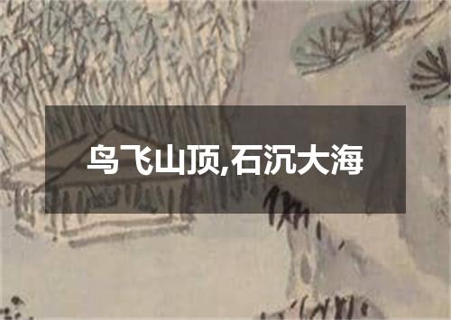 鸟飞山顶,石沉大海