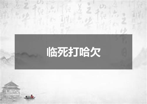 临死打哈欠