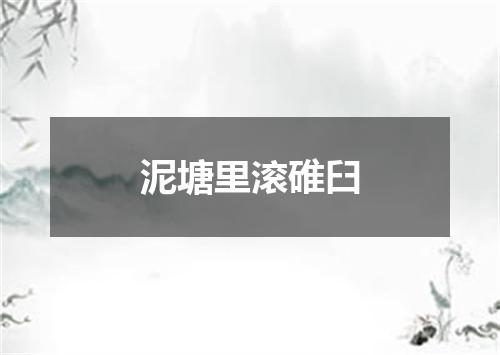 泥塘里滚碓臼