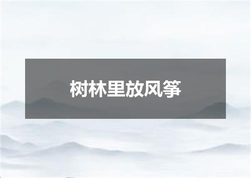 树林里放风筝