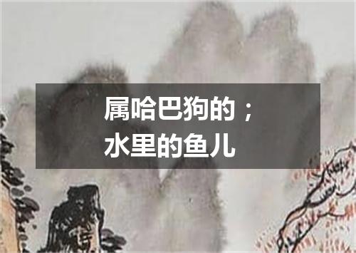 属哈巴狗的；水里的鱼儿