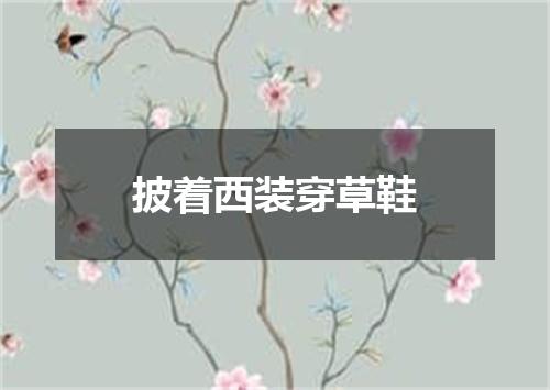 披着西装穿草鞋