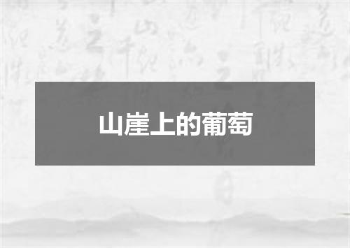 山崖上的葡萄