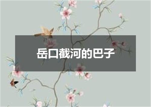 岳口截河的巴子