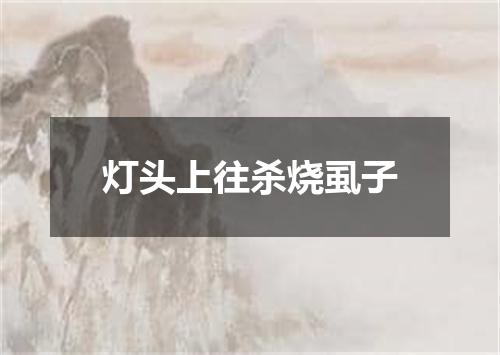 灯头上往杀烧虱子