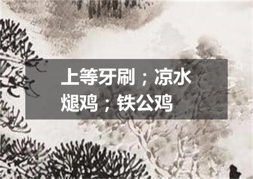 上等牙刷；凉水煺鸡；铁公鸡