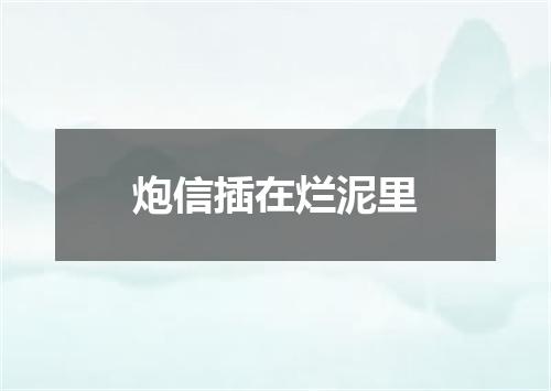 炮信插在烂泥里