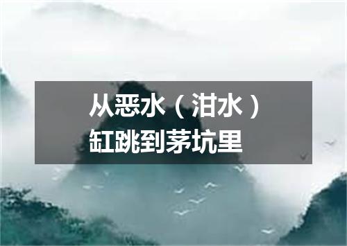 从恶水（泔水）缸跳到茅坑里