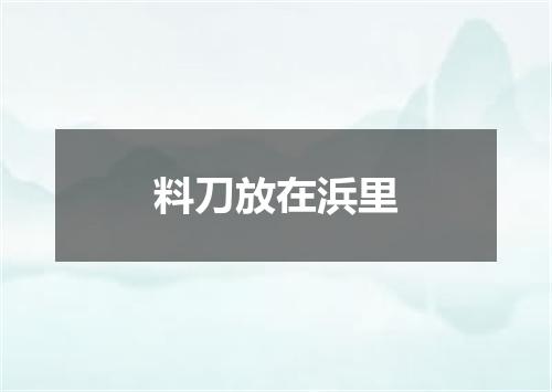 料刀放在浜里