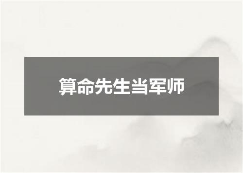 算命先生当军师