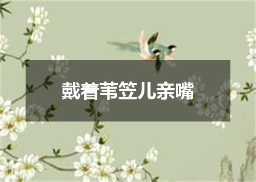 戴着苇笠儿亲嘴