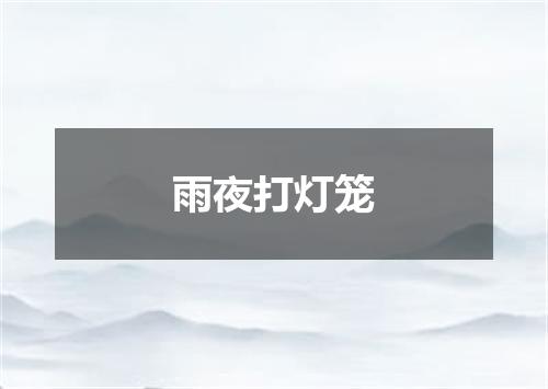 雨夜打灯笼