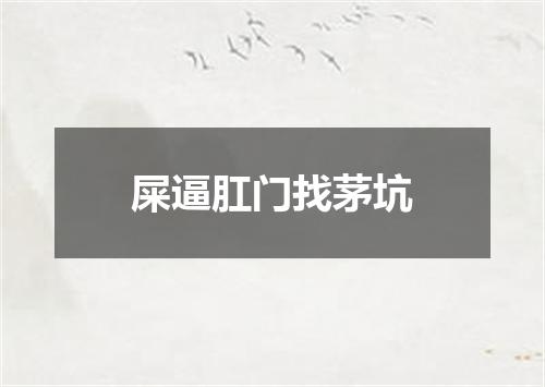 屎逼肛门找茅坑