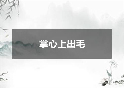 掌心上出毛