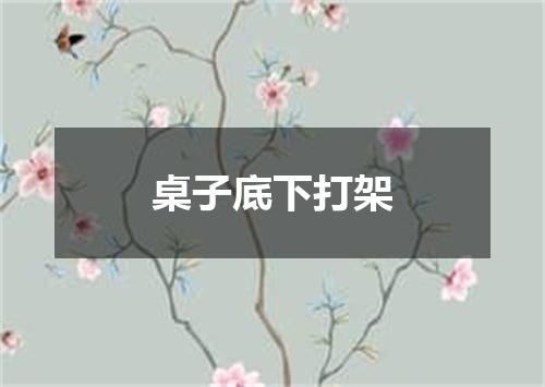 桌子底下打架