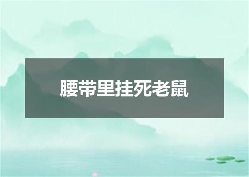 腰带里挂死老鼠