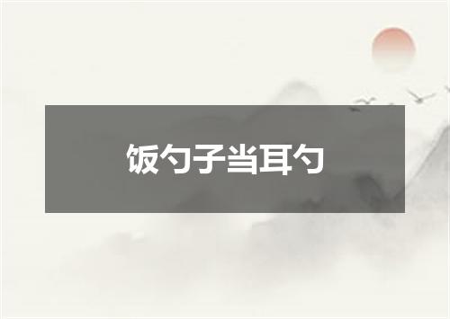 饭勺子当耳勺