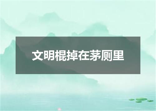 文明棍掉在茅厕里