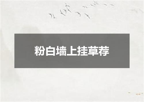 粉白墙上挂草荐