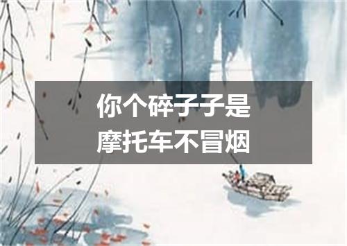 你个碎子子是摩托车不冒烟