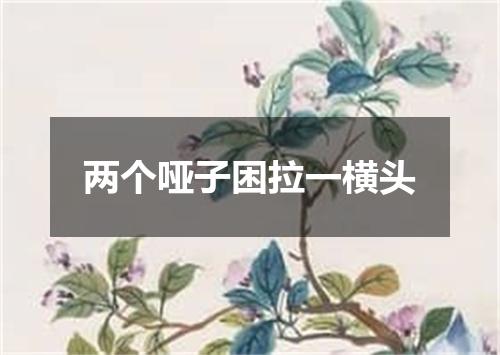 两个哑子困拉一横头