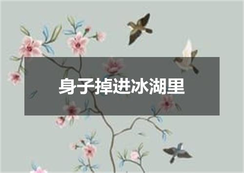 身子掉进冰湖里