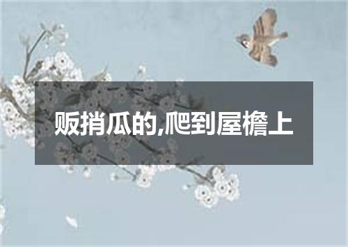 贩捎瓜的,爬到屋檐上