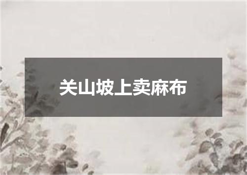 关山坡上卖麻布