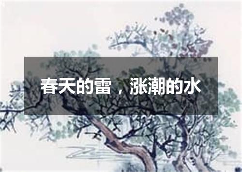 春天的雷，涨潮的水
