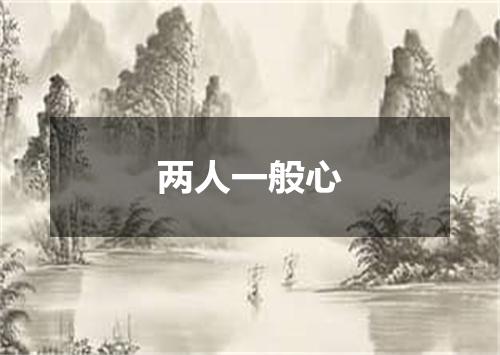 两人一般心