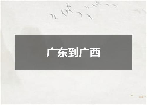 广东到广西