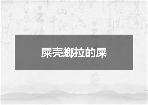 屎壳螂拉的屎