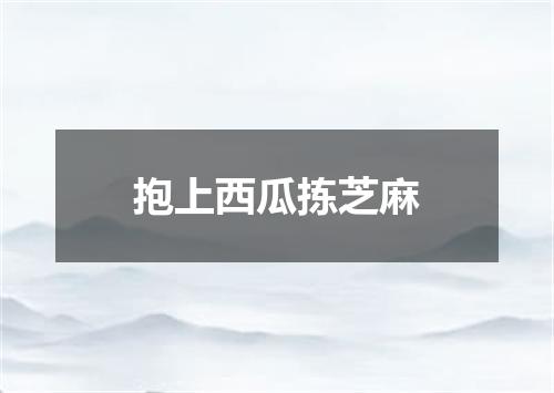 抱上西瓜拣芝麻