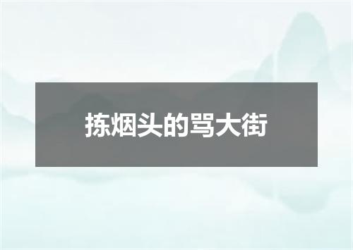拣烟头的骂大街