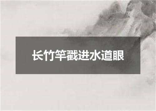 长竹竿戳进水道眼